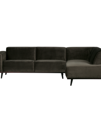 Højrevendt Statement Hjørnesofa Velour på Afbetaling