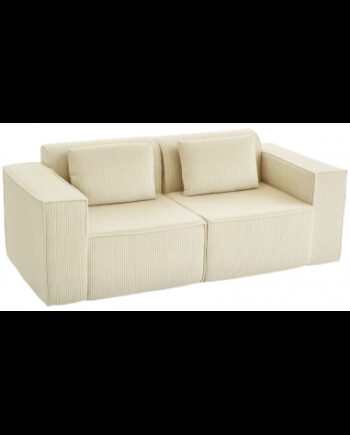 Homco Sofa Ribcord Polyester 202 Beige på Afbetaling