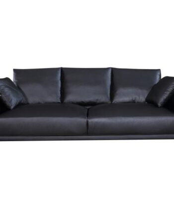 Homeville London Pers Læder Sort 210x93x80cm på Afbetaling