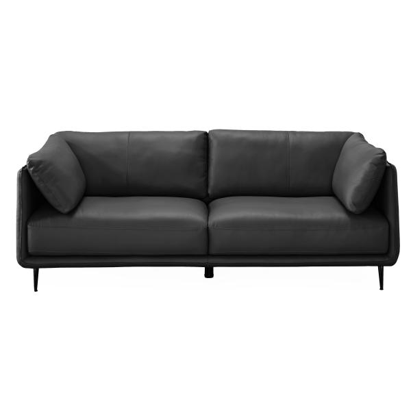 Homeville Lucca Pers Læder Sort 207x93x82cm på Afbetaling
