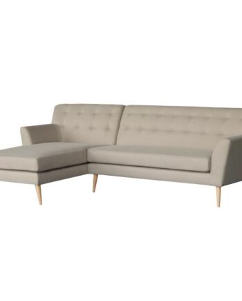Homeville Padova Venstrevendt Stof Beige 274x143x90cm på Afbetaling