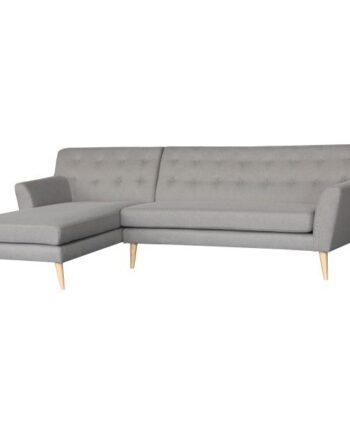 Homeville Padova Venstrevendt Stof Grå 274x143x90cm på Afbetaling