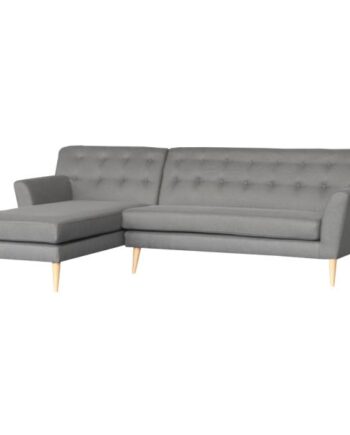 Homeville Padova Venstrevendt Stof Mørkegrå 274x143x90cm på Afbetaling
