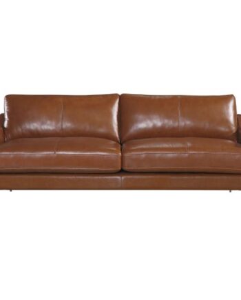 Homeville Sheffield Pers Læder Brun 202x91x81cm på Afbetaling