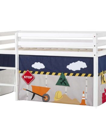 Hoppekids Eco Dream Halvhøj Seng Construction Forhæng 70x160 Ikke Delbar på Afbetaling