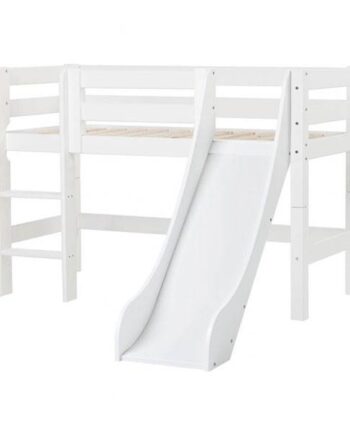 Hoppekids Eco Luxury Halvhøj Seng Med Rutsjebane Stige 70x160 på Afbetaling