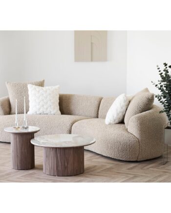 House Nordic Dali Sofa Med Puder Lysebrun Boucl på Afbetaling