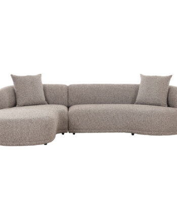 House Nordic Kingston Sofa Venstre Chaiselong Puder Brun Polyester på Afbetaling