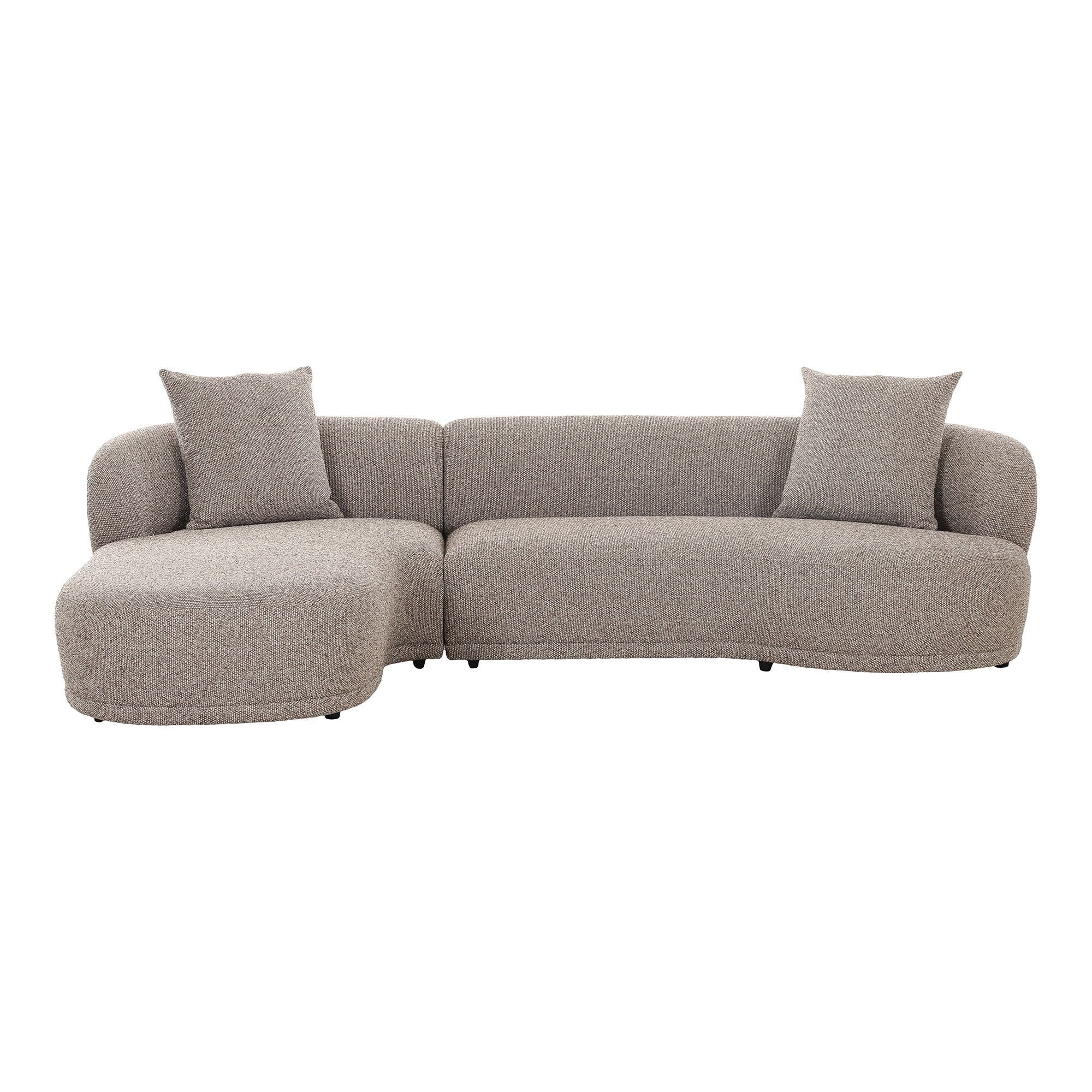 House Nordic Kingston Sofa Venstrevendt Brun 294x90 175x69 på Afbetaling