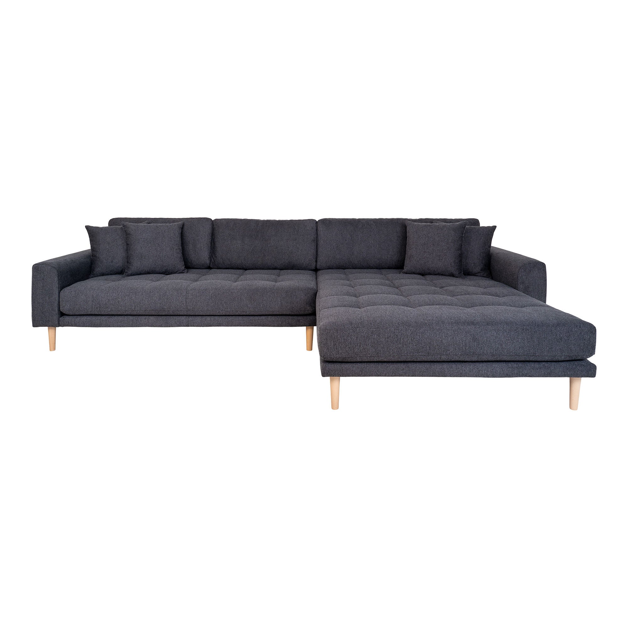 House Nordic Lido Lounge Sofa Mørkegrå Højrevendt Hn1045 på Afbetaling