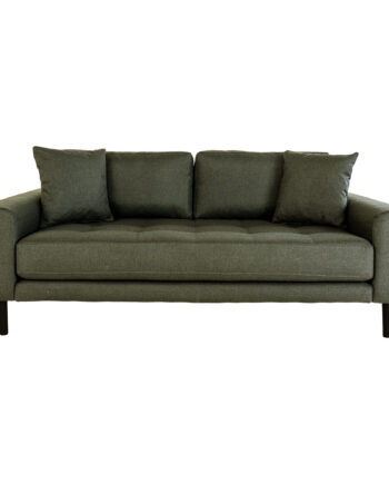House Nordic Lido Pers Sofa Puder Olivengrøn Polyester Sort Træ på Afbetaling