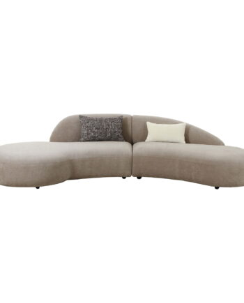 House Nordic Sofa Med Puder Chenille Natur Hn1256 på Afbetaling