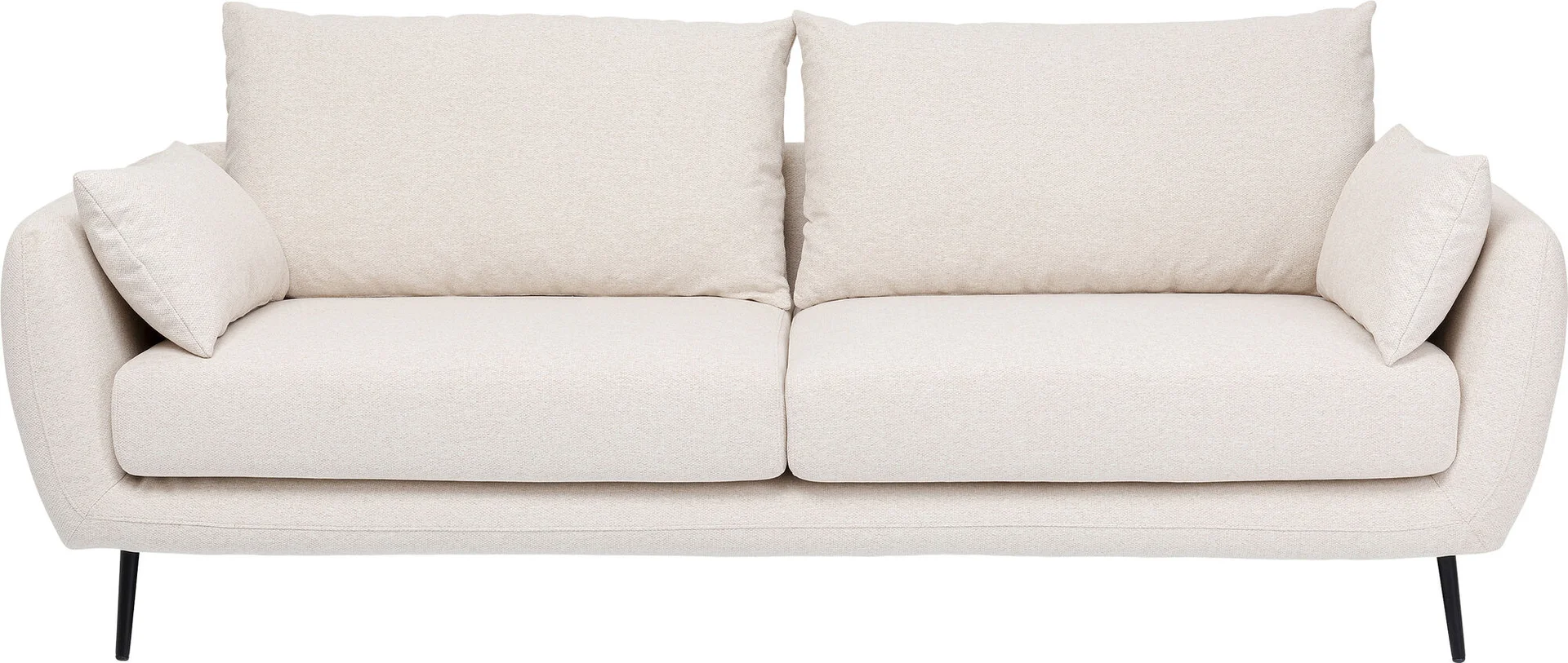 Kare Design Amalfi Cream Pers Sofa Creme Polyester Sort Stål på Afbetaling