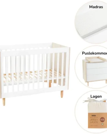 Karl Starterpakke Seng Puslekommode Madras Lagen på Afbetaling