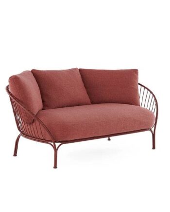 Kartell Hiray Sofa Med Hynder Stel Hynder Bordeaux på Afbetaling