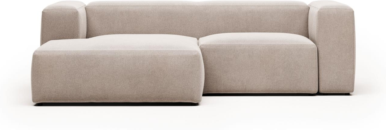 Kave Home Blok Chaiselong Sofa Venstrevendt Beige Pletbestandigt Stof 240x174x69 på Afbetaling