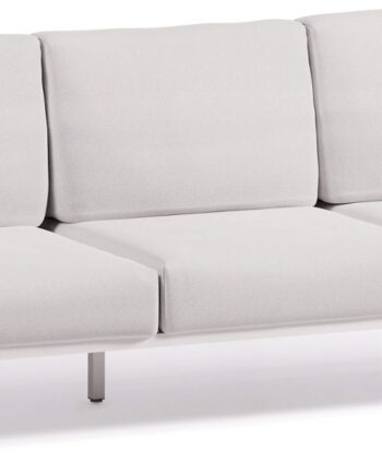 Kave Home Comova Udendørs Personers Sofa Hvid Aluminium Med Vand Resistent Crevin Hynder på Afbetaling