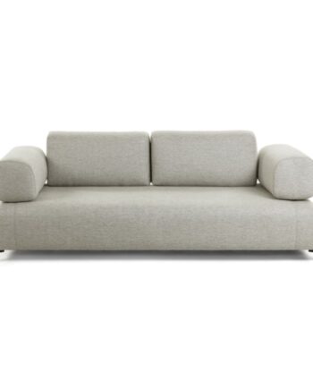 Kave Home Compo Pers Sofa Beige Polyester Stål på Afbetaling