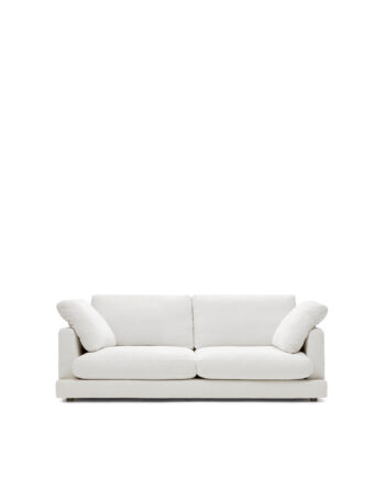 Kave Home Gala Pers Sofa Hvid Stof 210cm på Afbetaling