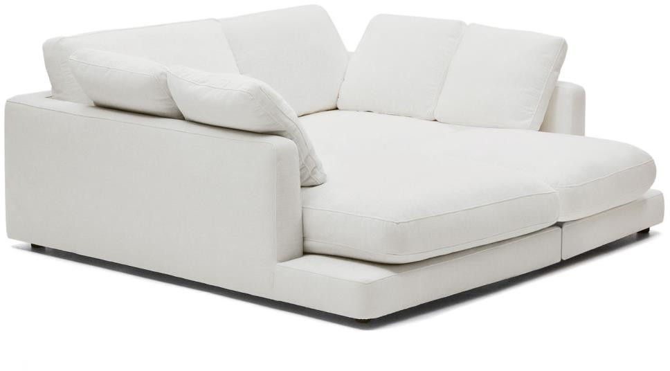 Kave Home Gala Personers Sofa Hvid Chenille Med Antibakterielt Stof Aftagelige Vendbare Betræk H87xb193xl210 på Afbetaling