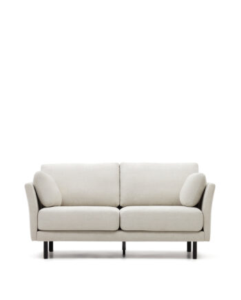 Kave Home Gilma Pers Sofa Perlemor Chenille Sort Træ på Afbetaling