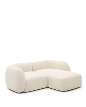 Kave Home Martina Pers Modul Sofa Højre Chaiselong Ecru Chenille Stof 230cm på Afbetaling