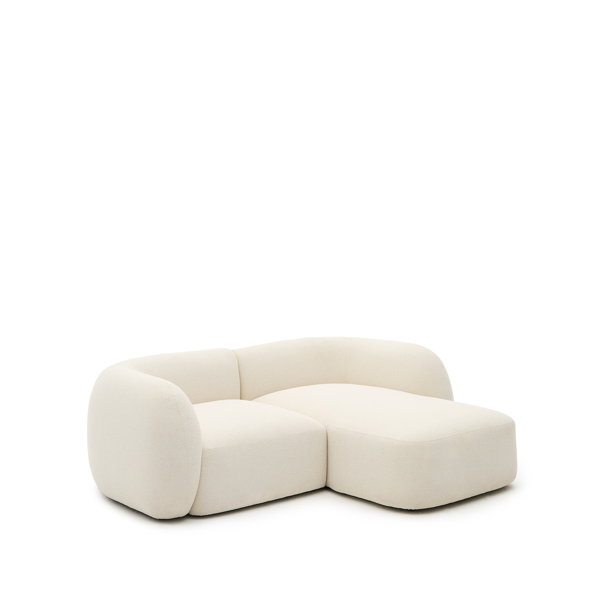 Kave Home Martina Pers Modul Sofa Højre Chaiselong Ecru Chenille Stof 230cm på Afbetaling