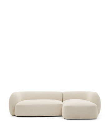 Kave Home Modular Martina Pers Sofa Højre Chaiselong Creme Chenille :287cm på Afbetaling