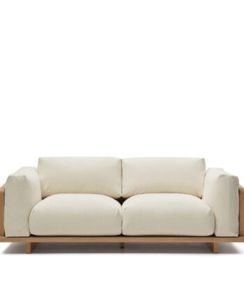 Kave Home Oaq Pers Sofa Beige Stof 225cm på Afbetaling