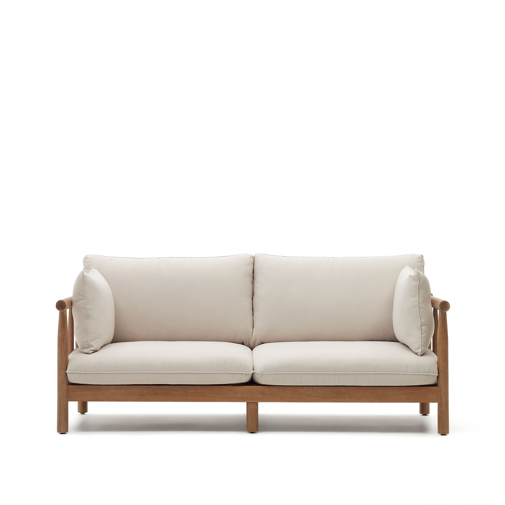 Kave Home Sacova Udendørs Pers Sofa Eukalyptustræ 195cm på Afbetaling