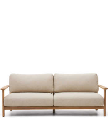 Kave Home Tirant Pers Sofa Natur Teaktræ 212cm på Afbetaling