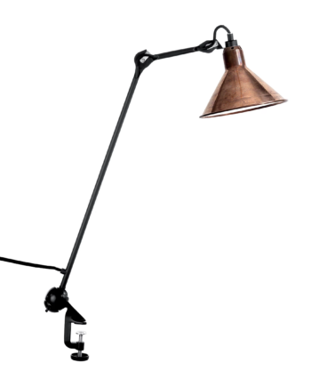 Lampe Gras 201 Arkitektlampe Sort Kobber Hvid Inderskærm på Afbetaling