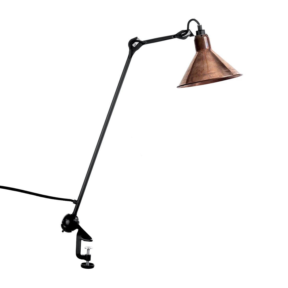 Lampe Gras 201 Arkitektlampe Sort Kobber på Afbetaling