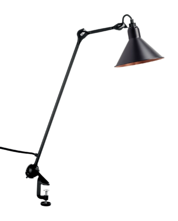 Lampe Gras 201 Arkitektlampe Sort Sort Kobber Inderskærm på Afbetaling