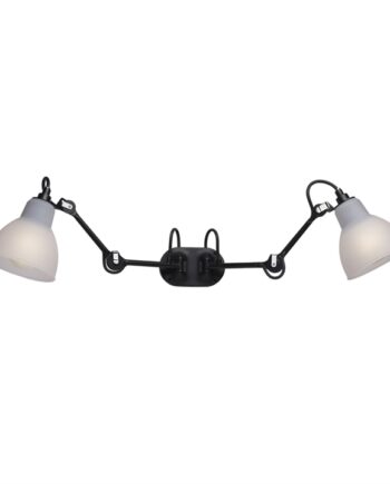 Lampe Gras 204 Double Badeværelse Væglampe Sort Polycarbonat på Afbetaling