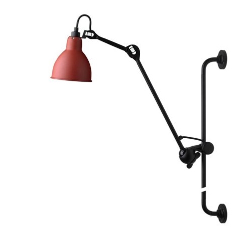 Lampe Gras 210 Væglampe Sort Rød på Afbetaling