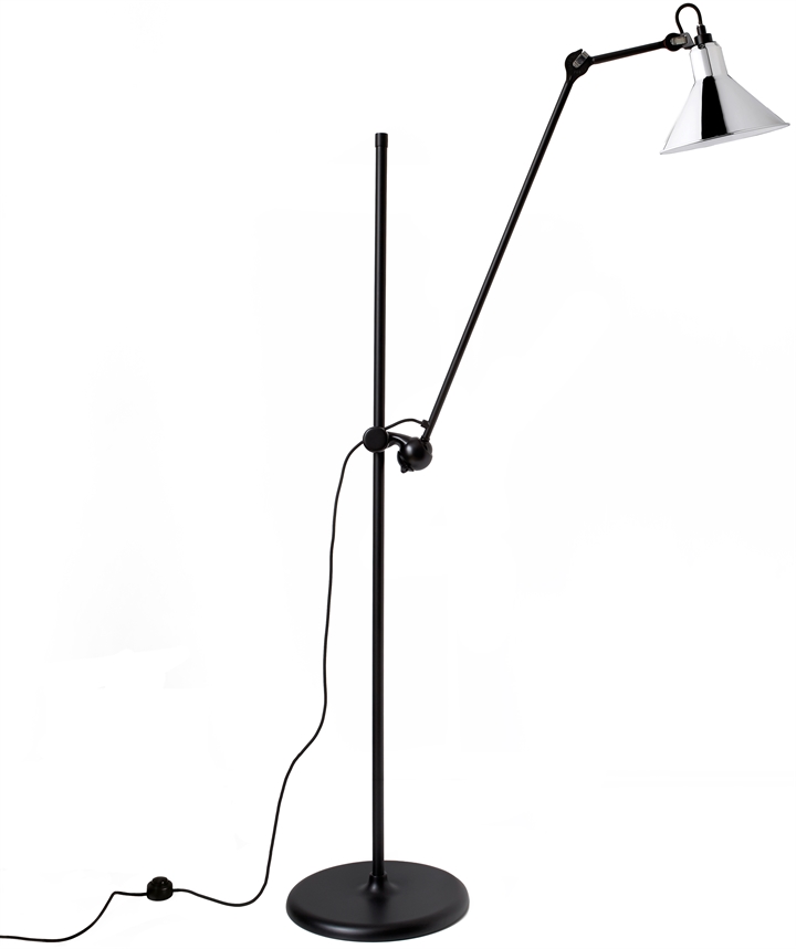 Lampe Gras 215 Gulvlampe Sort Krom på Afbetaling