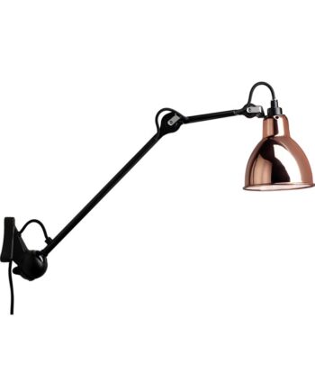 Lampe Gras 222 Væglampe Sort Kobber Hvid på Afbetaling