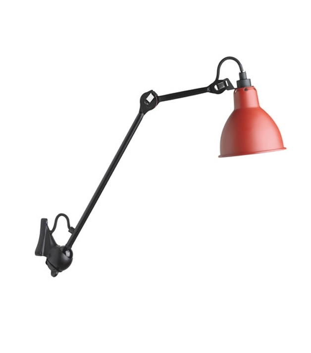 Lampe Gras 222 Væglampe Sort Rød på Afbetaling