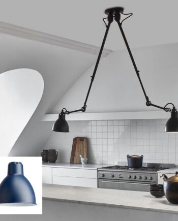 Lampe Gras 302 Double Loftlampe Sort Blå på Afbetaling