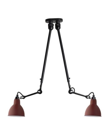 Lampe Gras 302 Double Loftlampe Sort Rød på Afbetaling