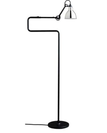 Lampe Gras 411 Gulvlampe Mat Sort Krom på Afbetaling
