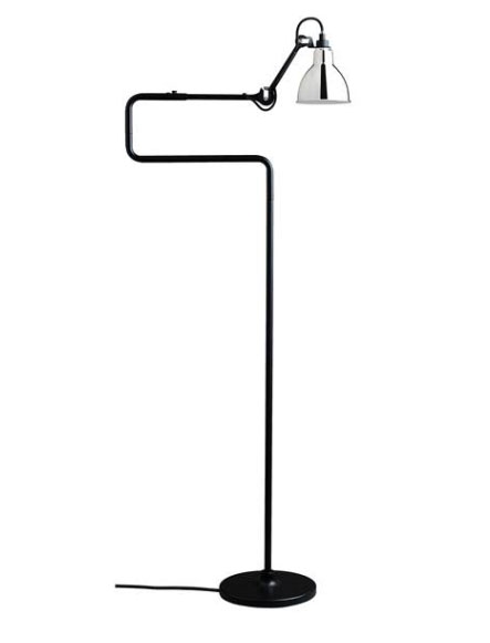 Lampe Gras 411 Gulvlampe Mat Sort Krom på Afbetaling