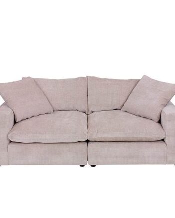 Lazy Pers Modulsofa Beige Fløjl på Afbetaling