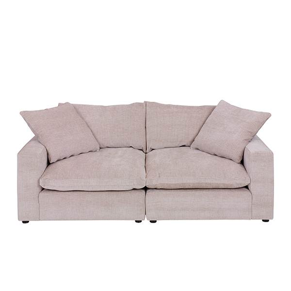 Lazy Pers Modulsofa Beige Fløjl på Afbetaling