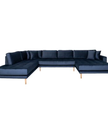 Lido Sofa Mørkeblå Velour på Afbetaling