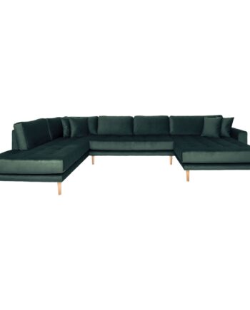 Lido Sofa Mørkegrøn Velour på Afbetaling