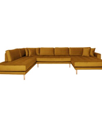 Lido Sofa Sennepsgul Velour på Afbetaling