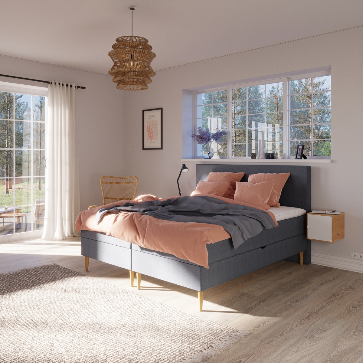 Livingbed Karma Lux Magasin Seng 140x200 Inkl Latex Top på Afbetaling