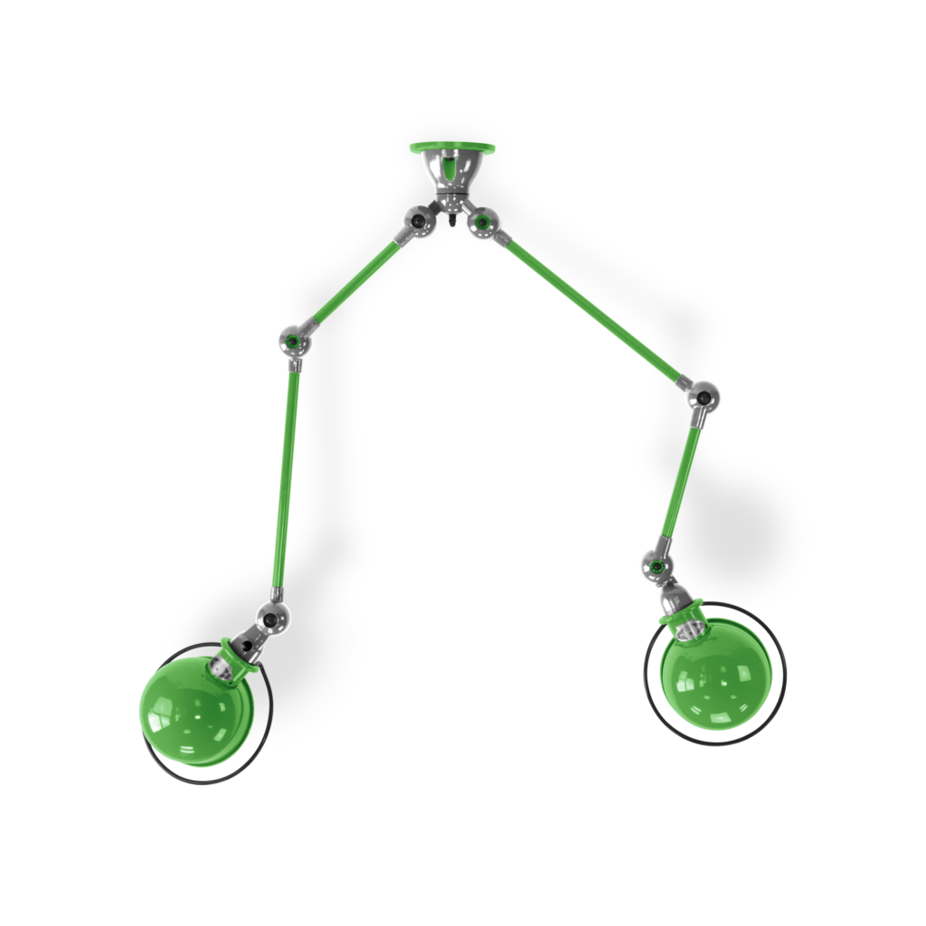 Loft Sky4224 Loftlampe Fra Jield Apple Green Blank Poleret på Afbetaling